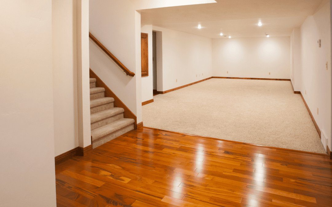 Golden Hardwood & Carpet Installed Flooring Idea